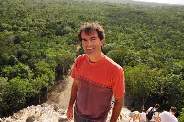 Paolo on the top of the Mayan world
