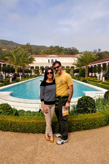 Paolo and Sheede at the Villa Getty in Malibu